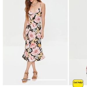 Floral Print Cami Midi Dress